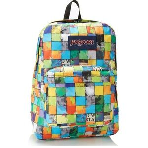 Jansport 25-Liter Superbreak Pop Block Backpack, 2 Compartments, 3 Pockets